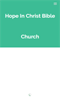 Mobile Screenshot of hopeinchristbiblechurch.org